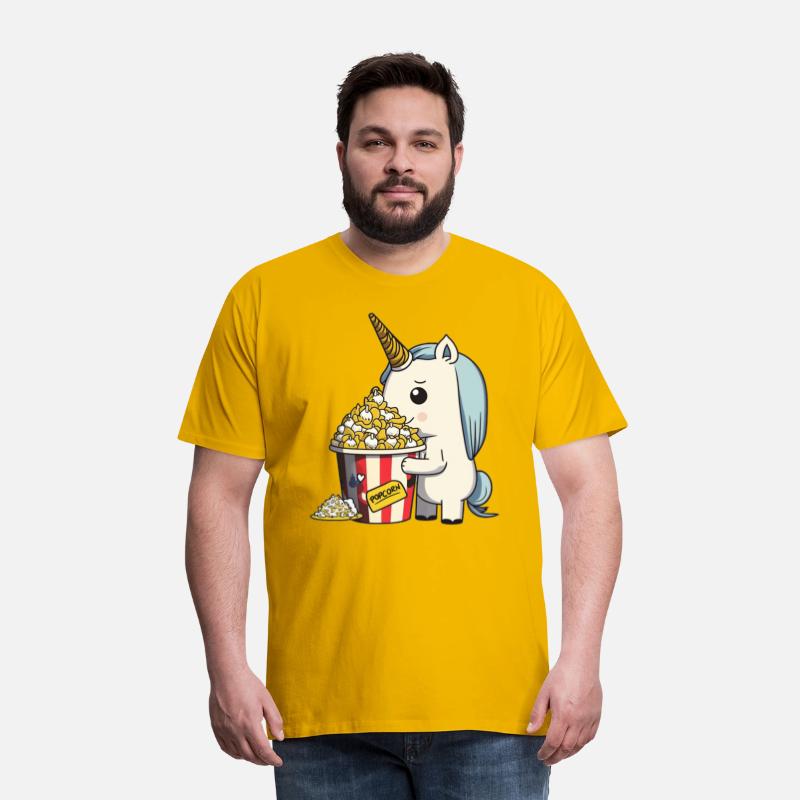 Rainbow Unicorn eating Butter Popcorn