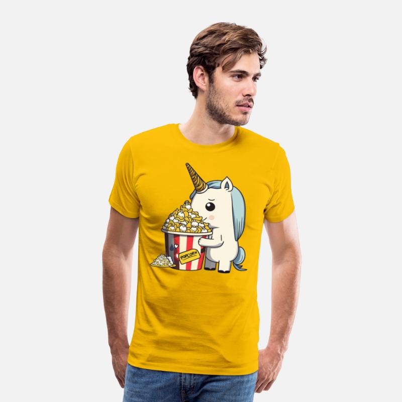 Rainbow Unicorn eating Butter Popcorn