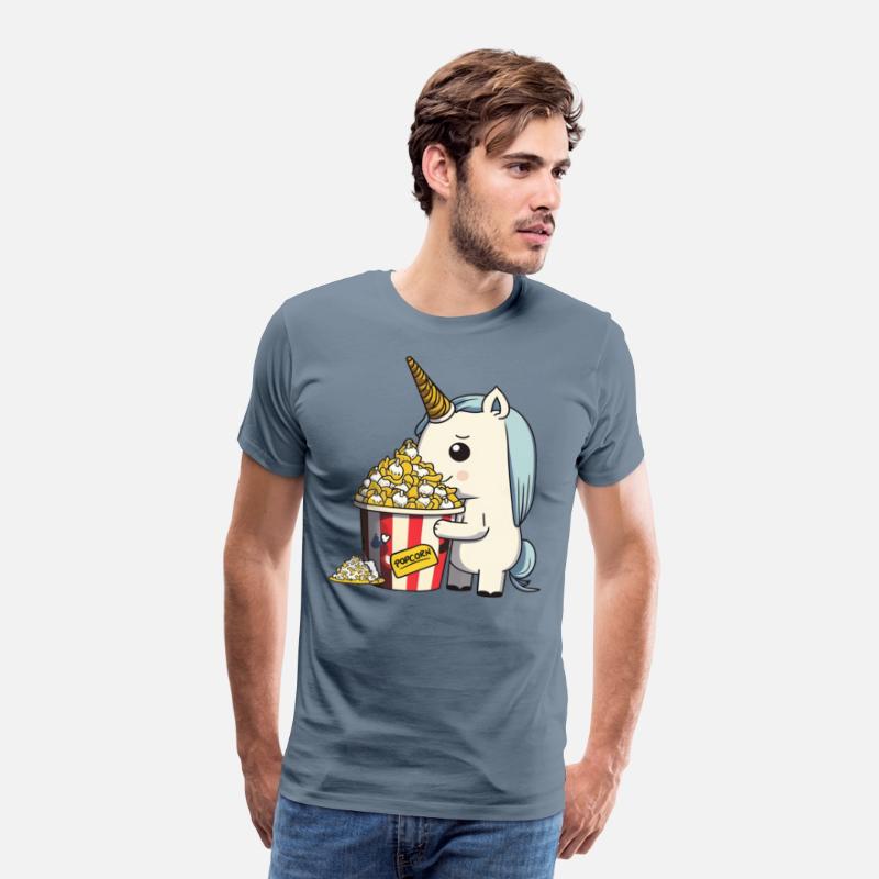 Rainbow Unicorn eating Butter Popcorn