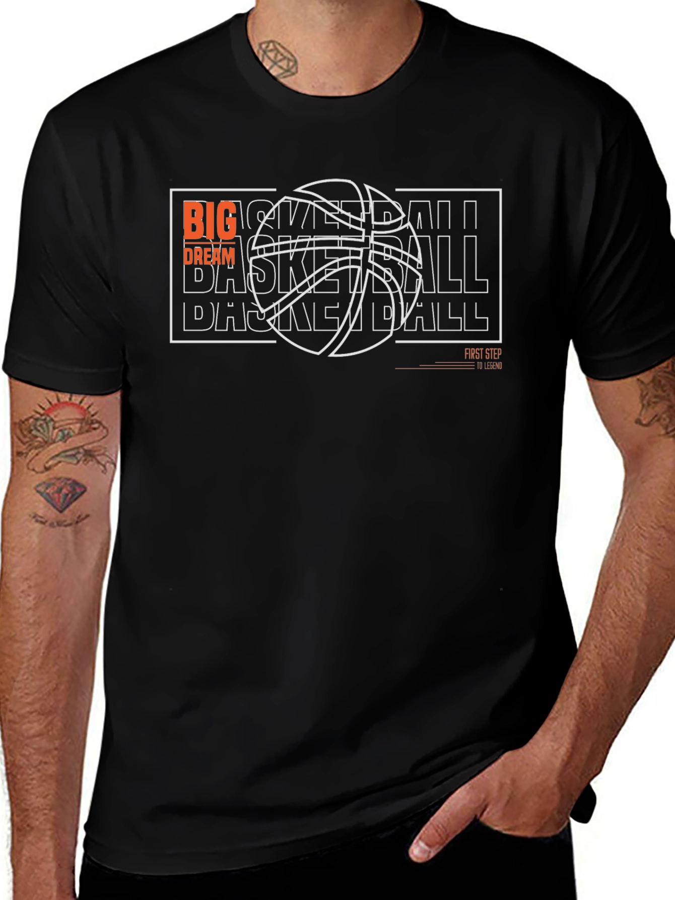 Basketball Big Dream Graphic T-Shirt
