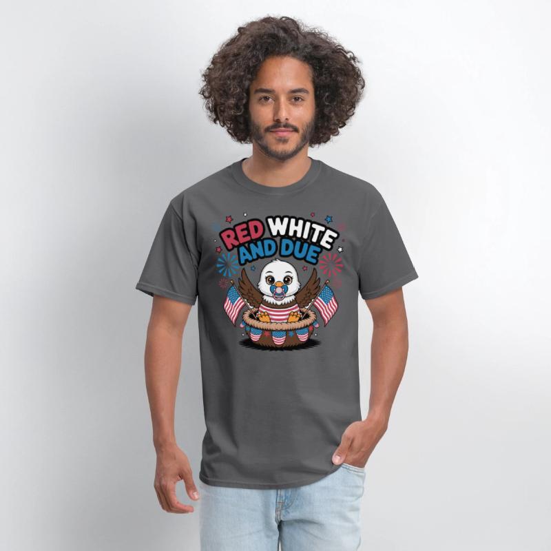 Red White and Due Cute Patriotic Baby Eagle