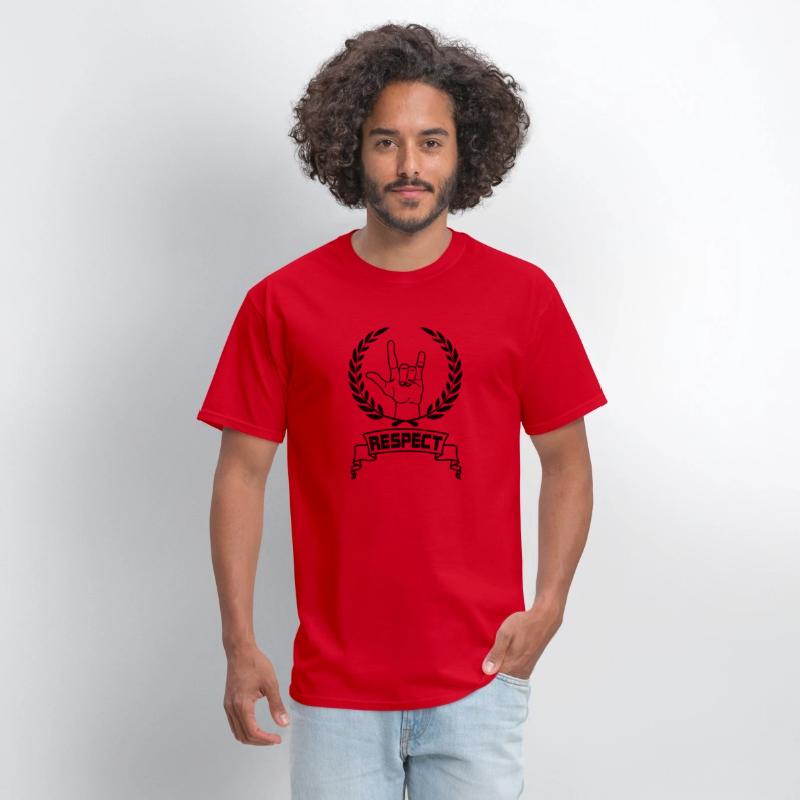 Respect sign in laurel wreath Hand gesture respect