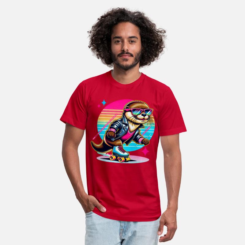 Retro Cool Otter Roller Skater Vibes