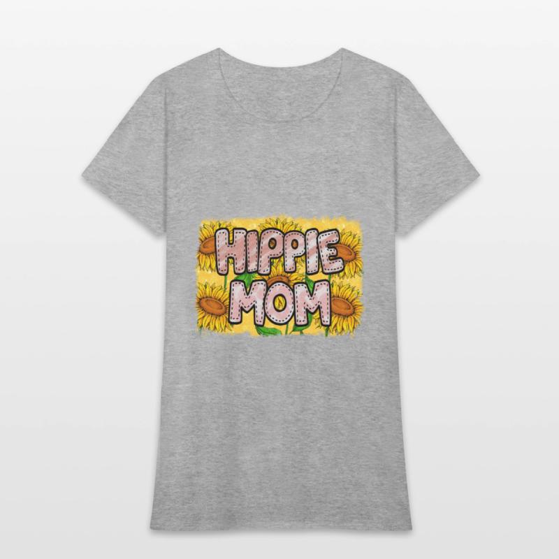 Retro Hippie Mom Sublimation Flowers Pattern