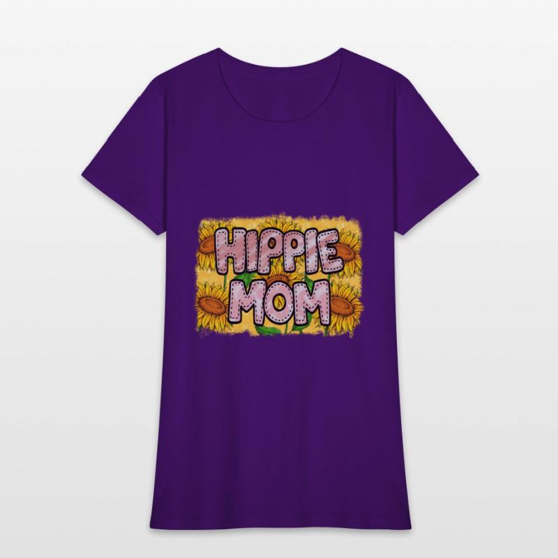 Retro Hippie Mom Sublimation Flowers Pattern