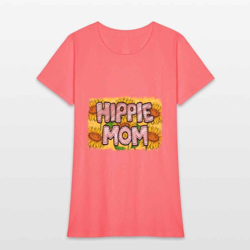 Retro Hippie Mom Sublimation Flowers Pattern