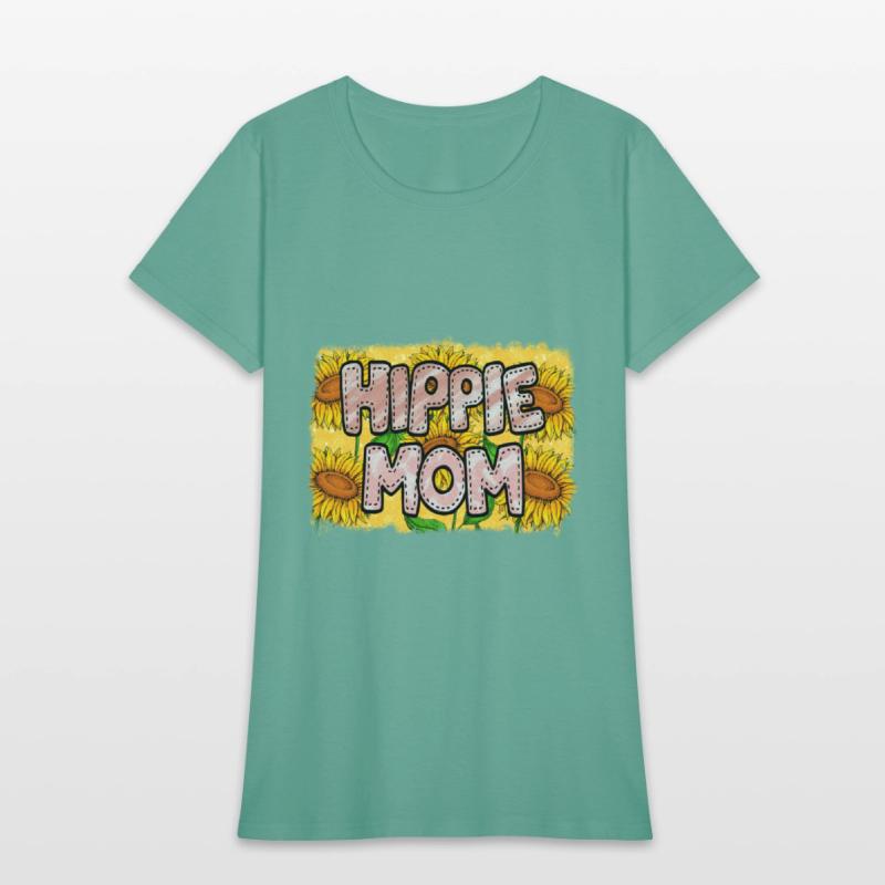 Retro Hippie Mom Sublimation Flowers Pattern