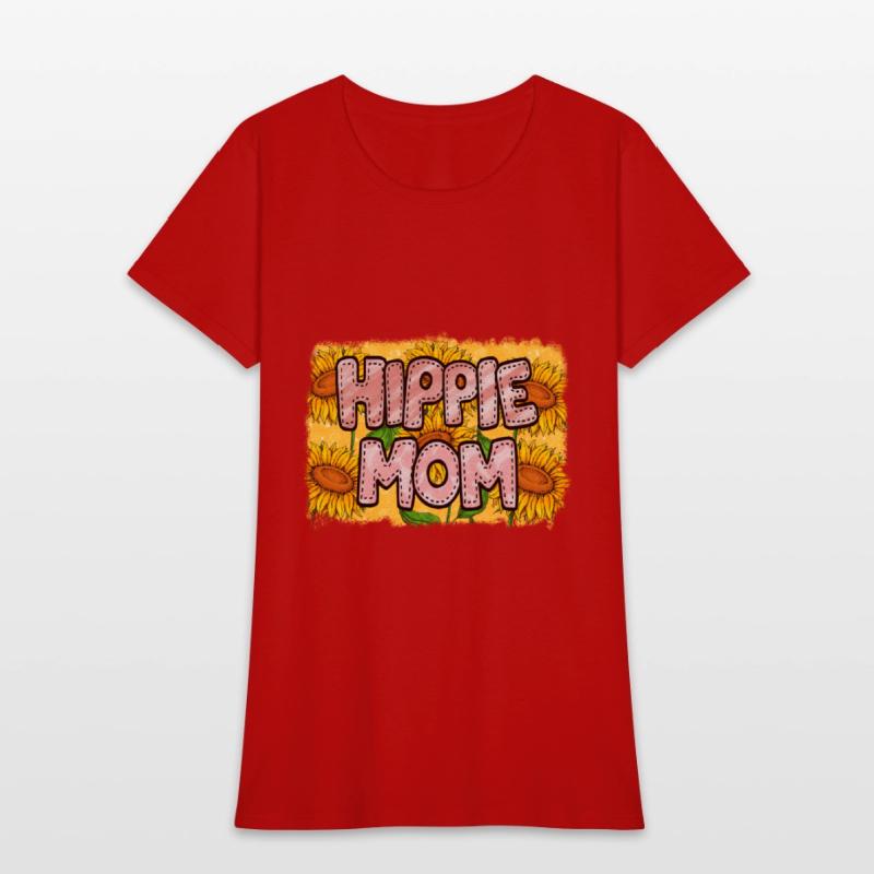 Retro Hippie Mom Sublimation Flowers Pattern