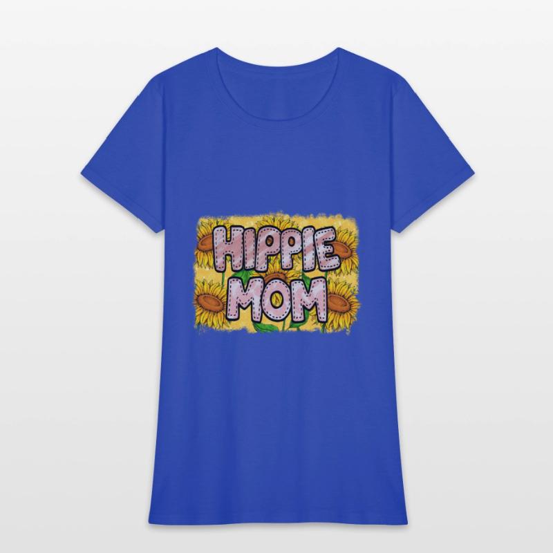 Retro Hippie Mom Sublimation Flowers Pattern