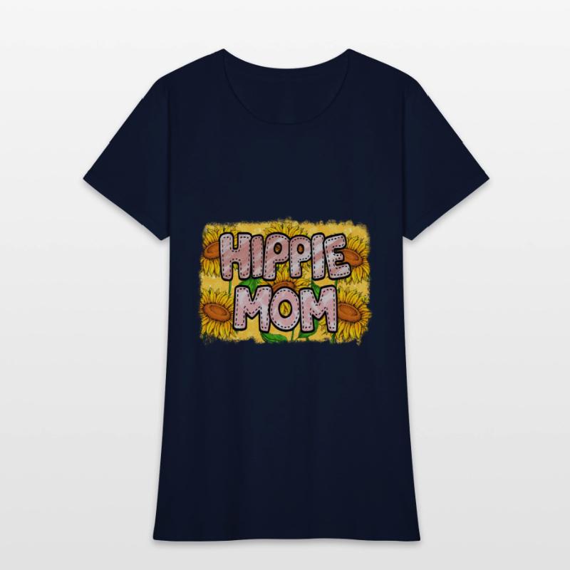 Retro Hippie Mom Sublimation Flowers Pattern