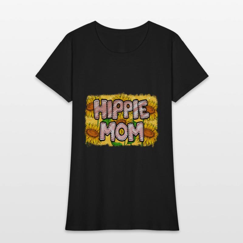 Retro Hippie Mom Sublimation Flowers Pattern