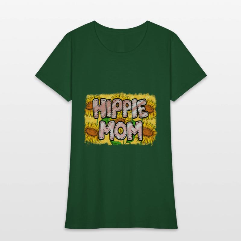 Retro Hippie Mom Sublimation Flowers Pattern