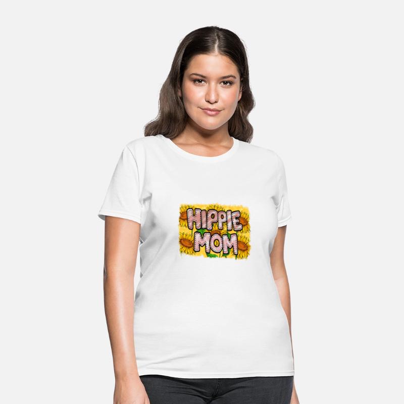 Retro Hippie Mom Sublimation Flowers Pattern