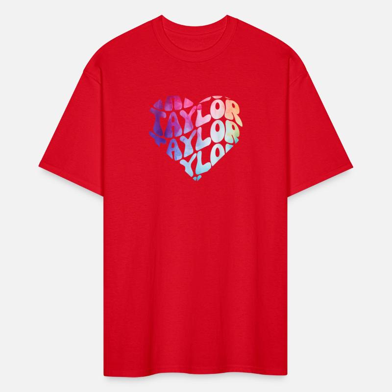 Retro I Love Heart Taylor Groovy Personalized Firs