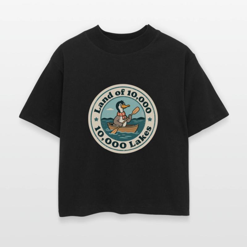 Retro Minnesota Badge Loon Bird with Scarf