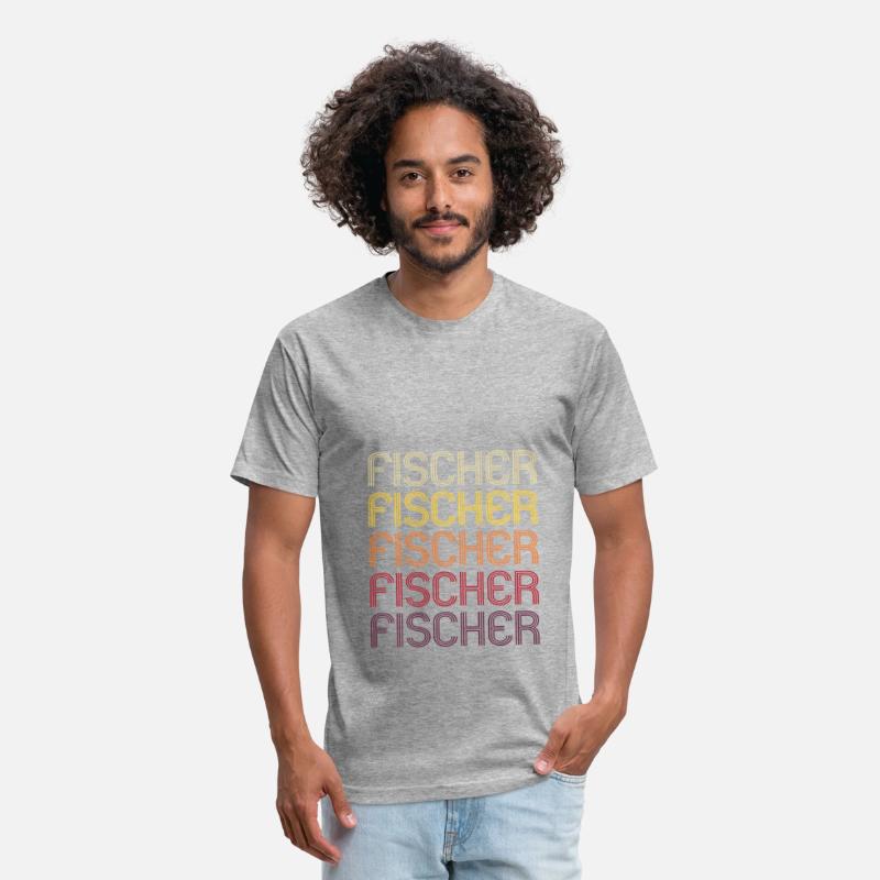 Retro Rainbow Fischer Surname Name
