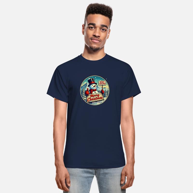 Retro Snowman Postcard Design - Christmas Gifts Ed