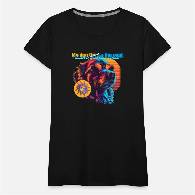 retro t shirt design maker featuring cool dog