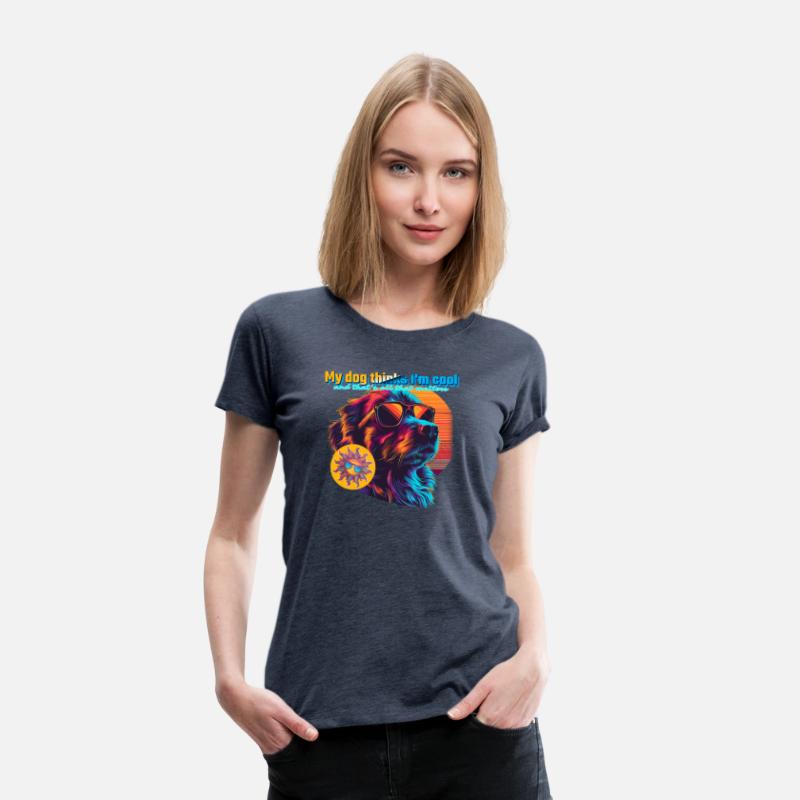 retro t shirt design maker featuring cool dog