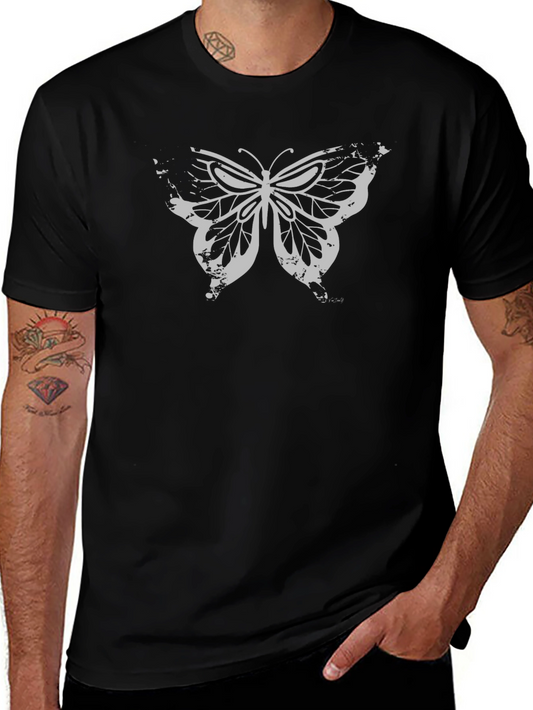Butterfly Graphic T-Shirt - Black Cotton Tee