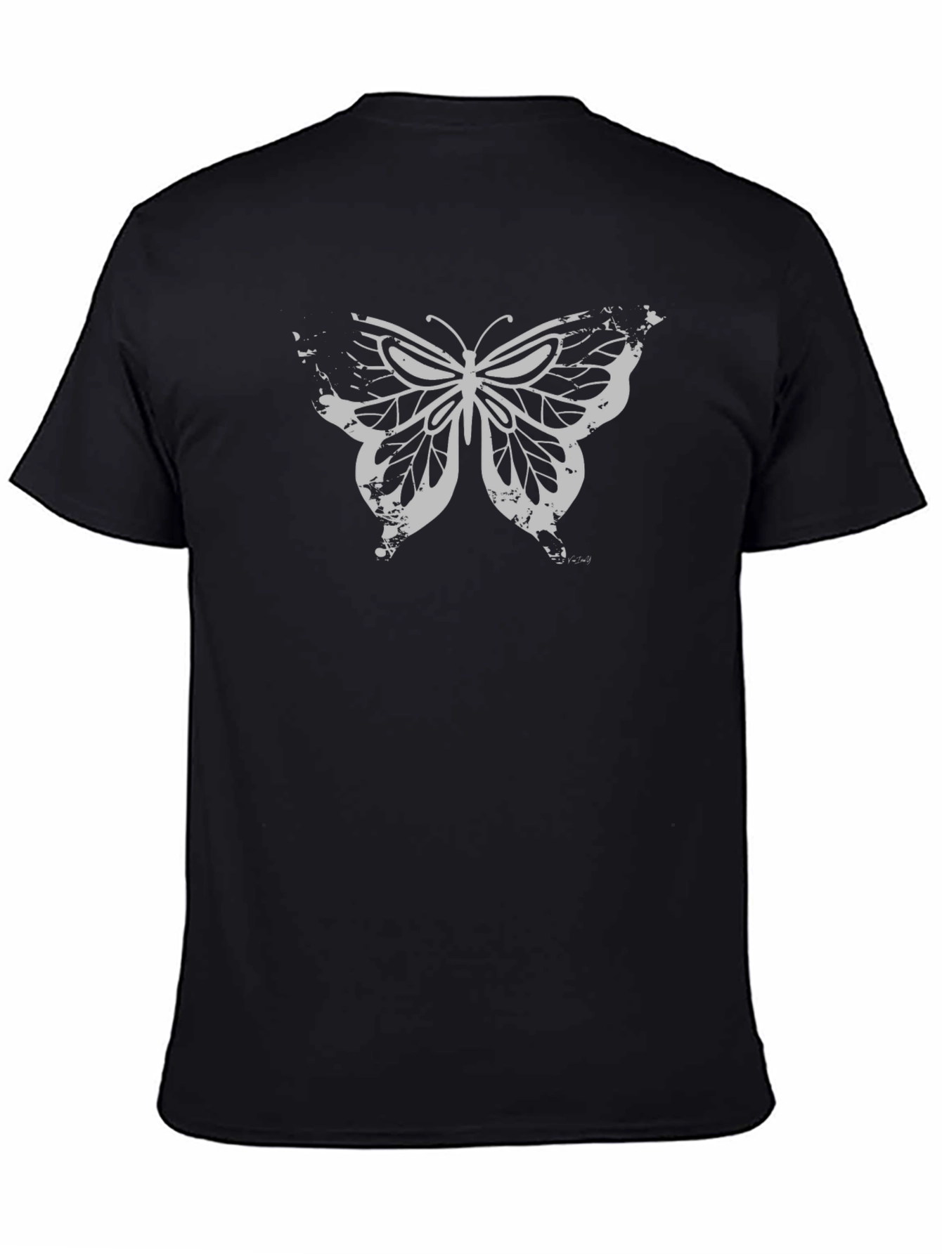 Butterfly Graphic T-Shirt - Black Cotton Tee