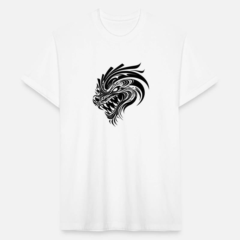 Roaring Chinese Dragon In Tattoo Style