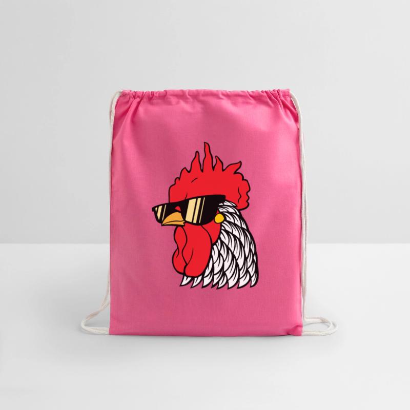 Rooster head with sunglasses