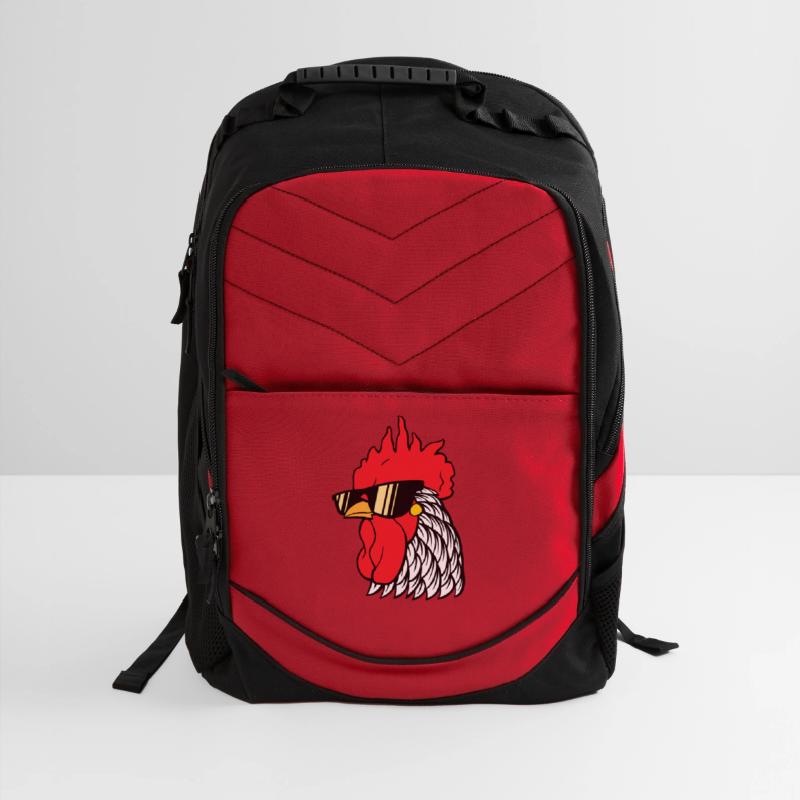 Rooster head with sunglasses