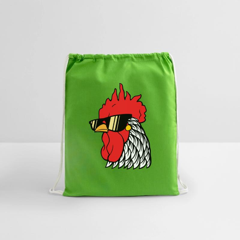 Rooster head with sunglasses