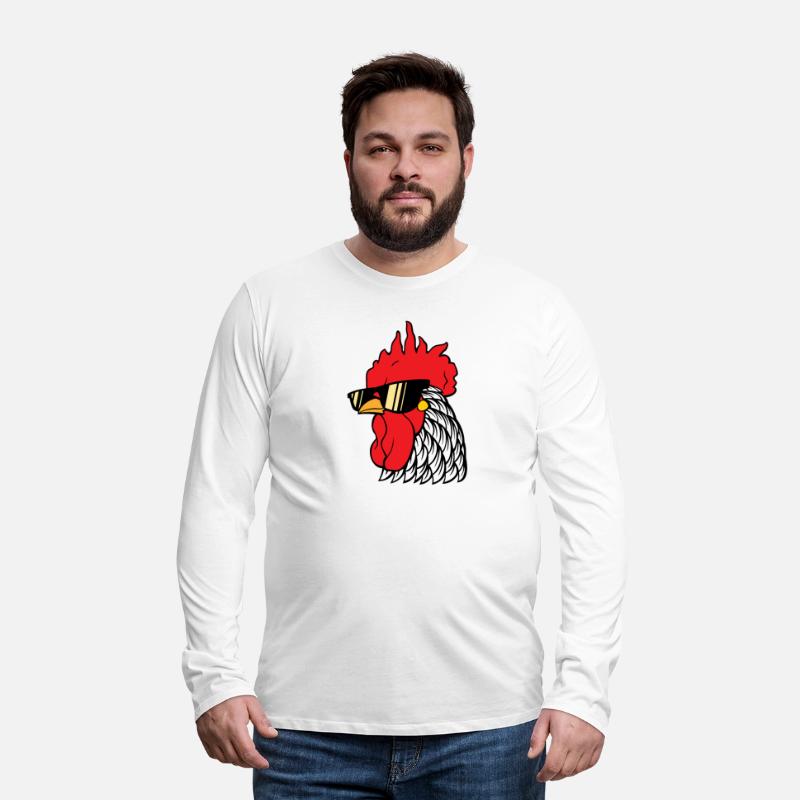 Rooster head with sunglasses