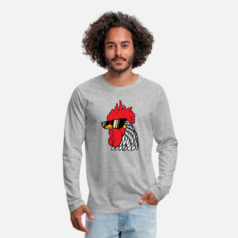 Rooster head with sunglasses