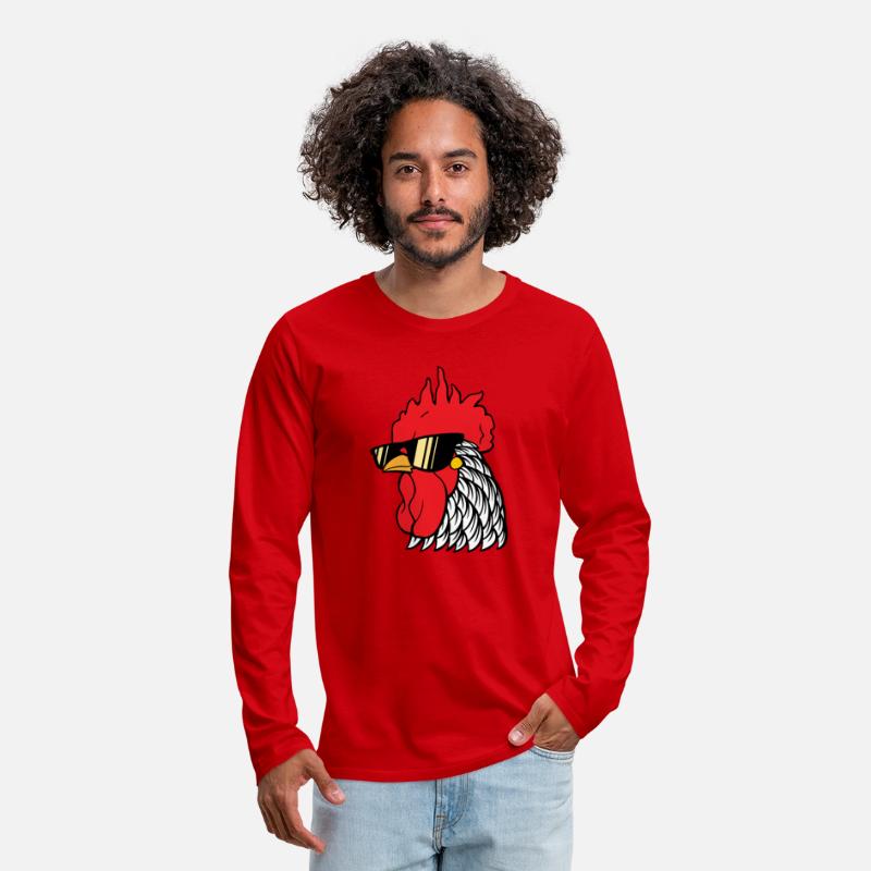 Rooster head with sunglasses