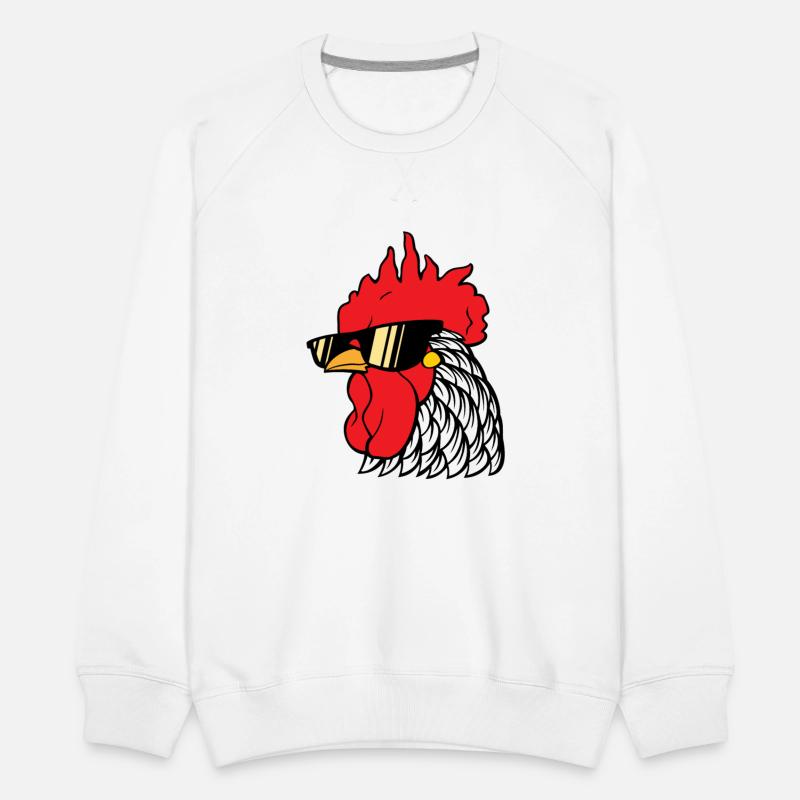 Rooster head with sunglasses