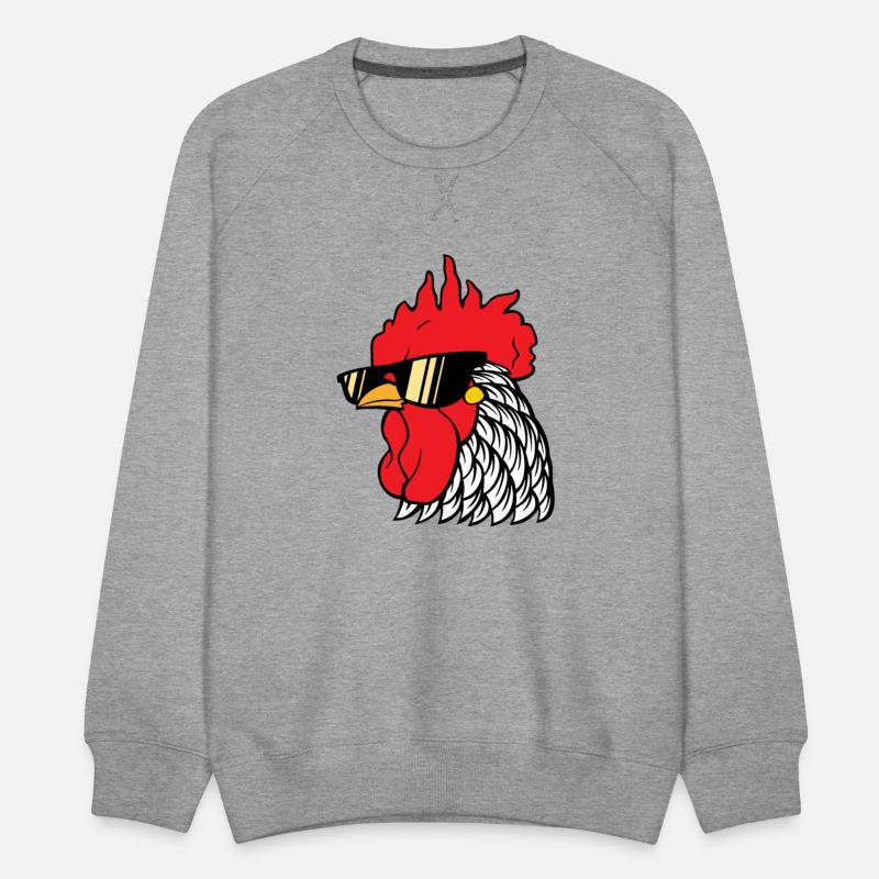 Rooster head with sunglasses