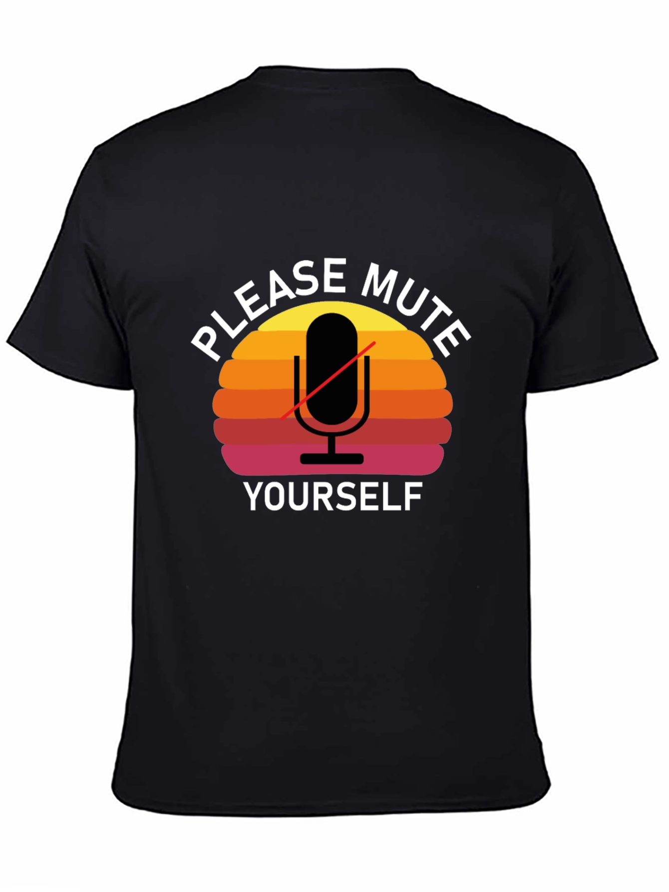 Please Mute Yourself Retro Style Graphic T-Shirt