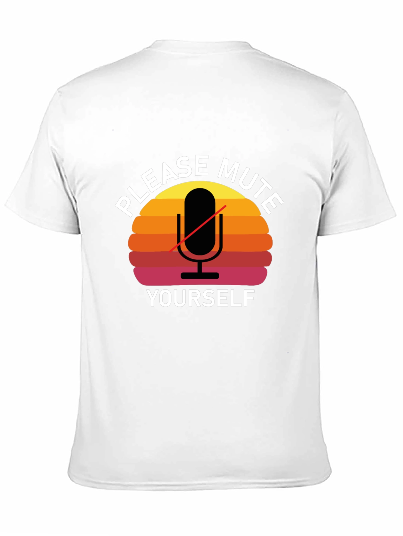 Please Mute Yourself Retro Style Graphic T-Shirt