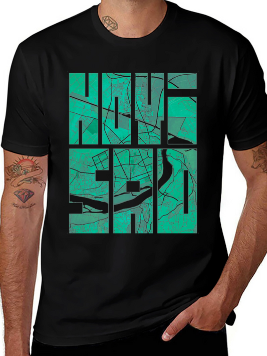 Hanoi City Map T-Shirt | Graphic Tee for Vietnam Lovers