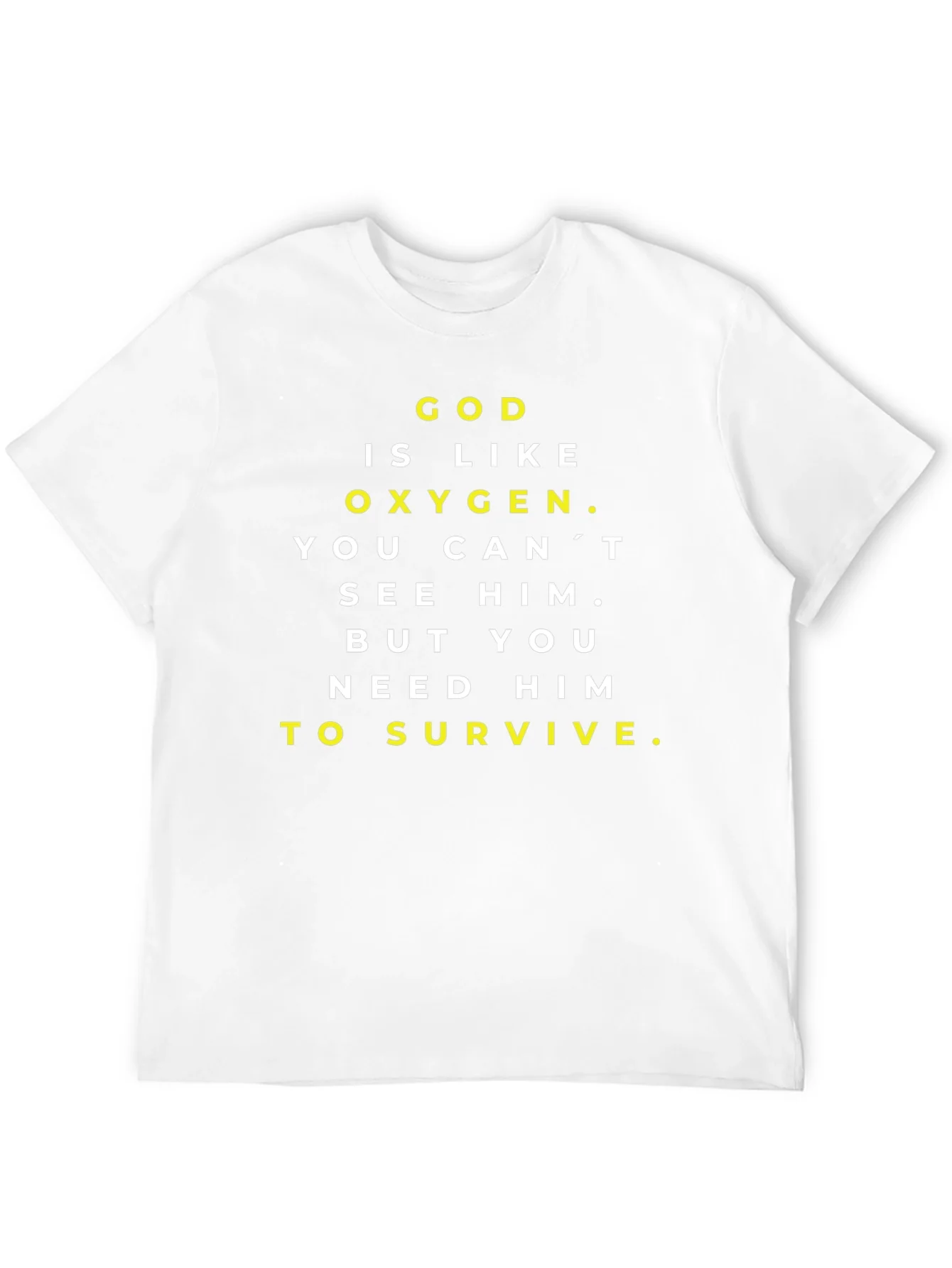 God is Like Oxygen Black Graphic T-Shirt