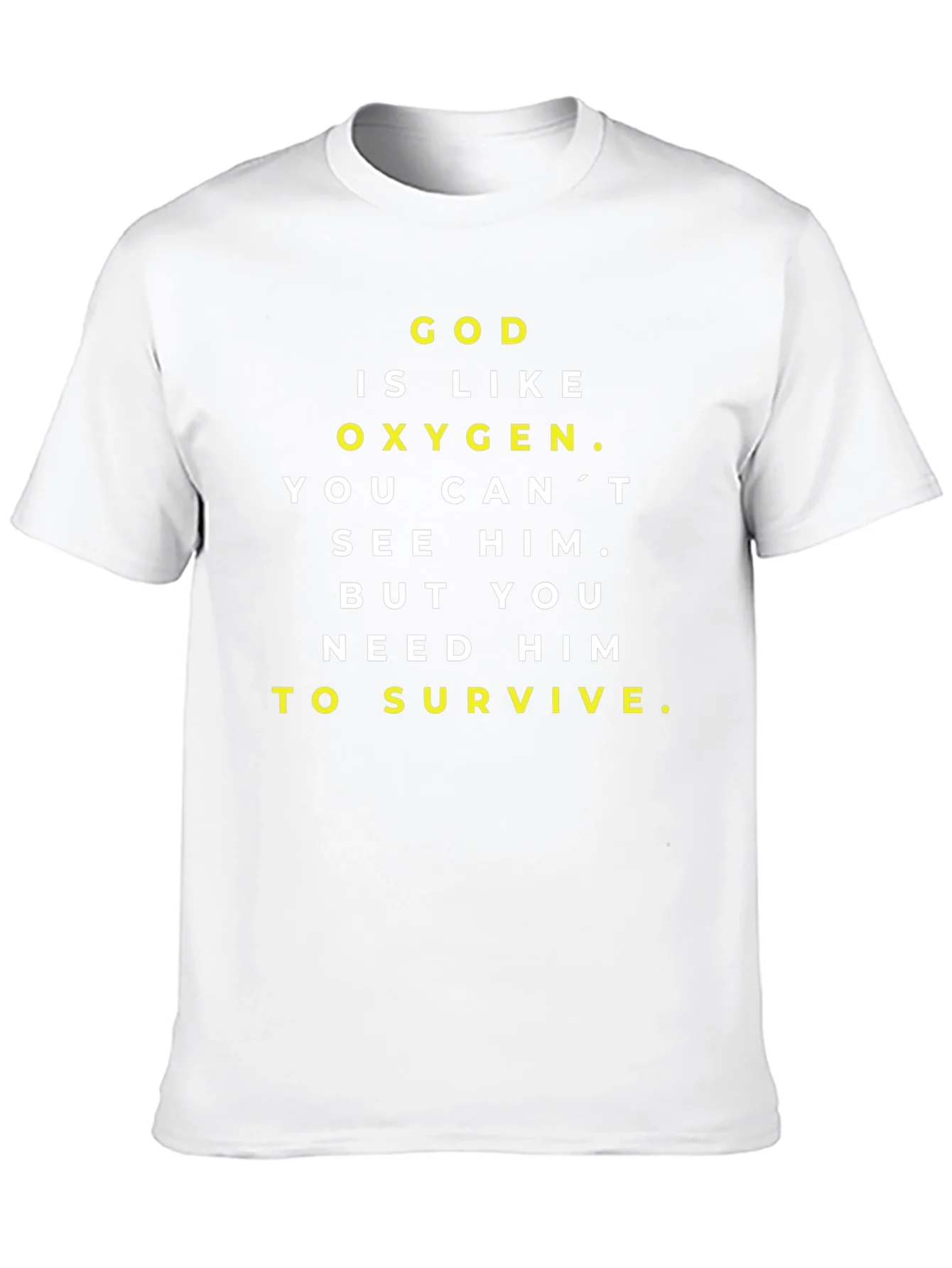 God is Like Oxygen Black Graphic T-Shirt
