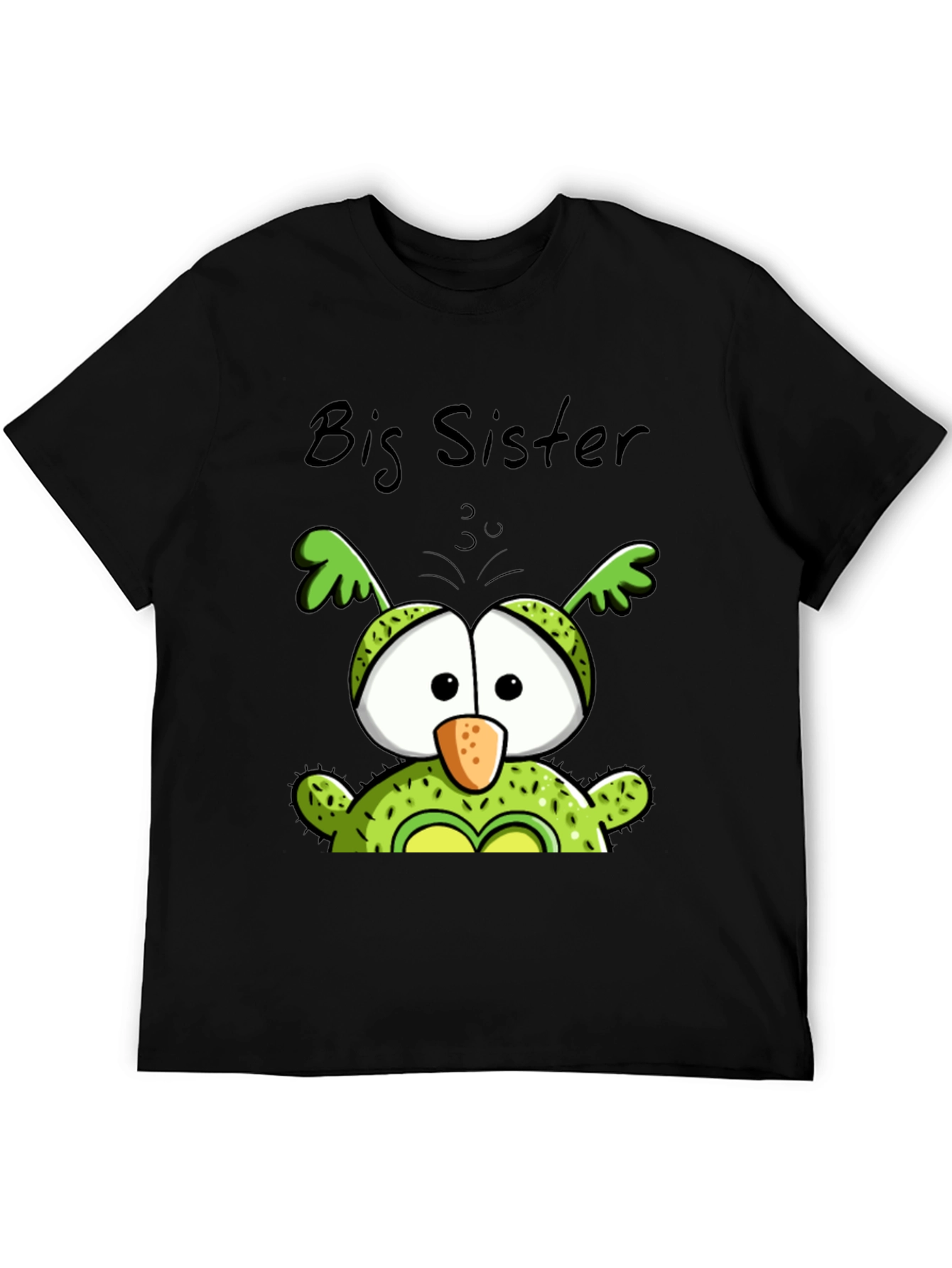 Big Sister Owl Graphic Tee - Cute Black T-Shirt