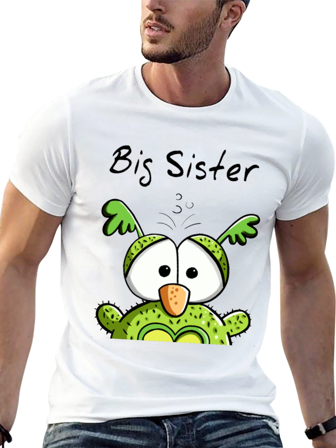 Big Sister Owl Graphic Tee - Cute Black T-Shirt