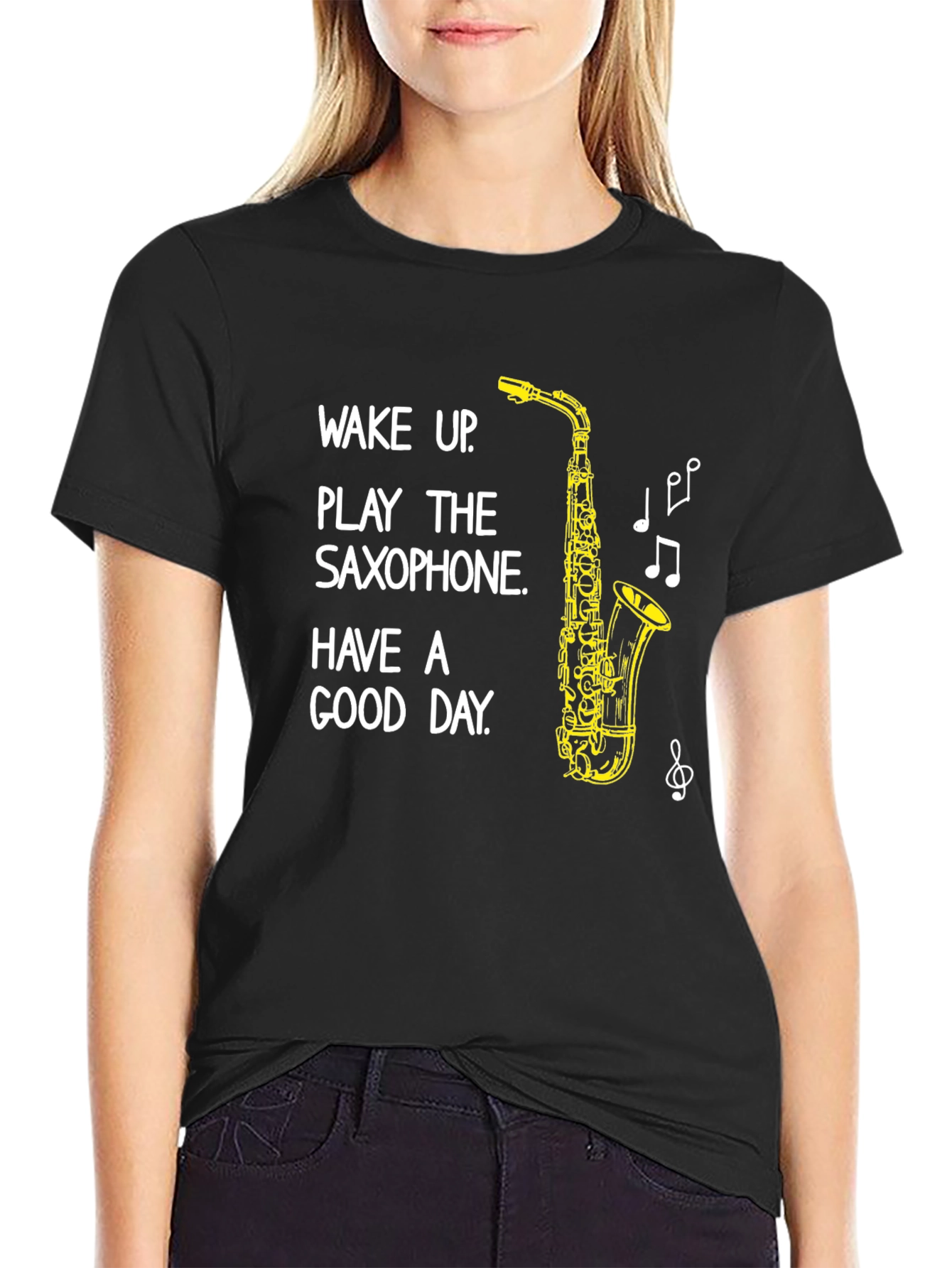 Wake Up & Play Saxophone Graphic Tee