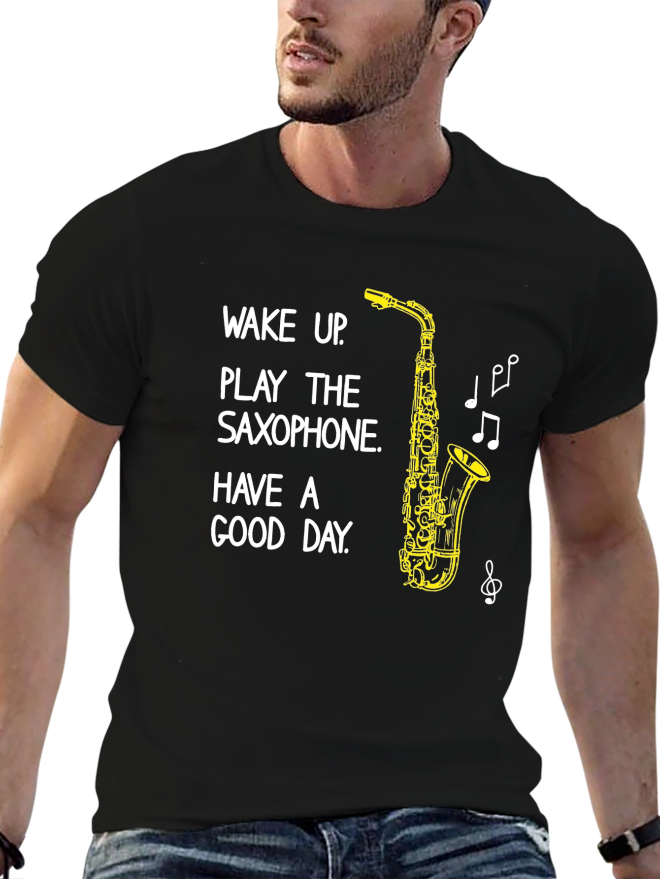 Wake Up & Play Saxophone Graphic Tee
