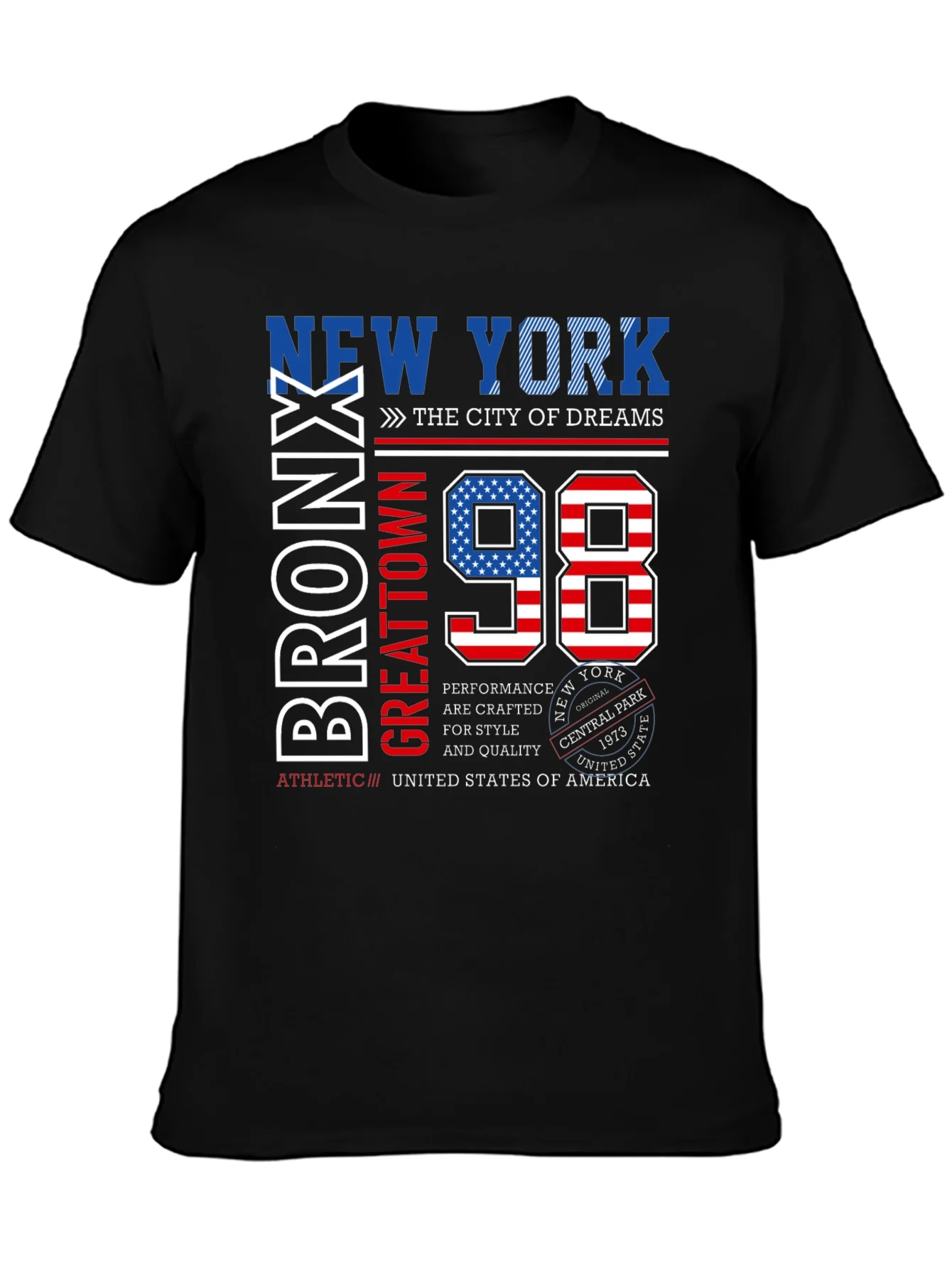 New York Bronx 98 Graphic Print T-Shirt