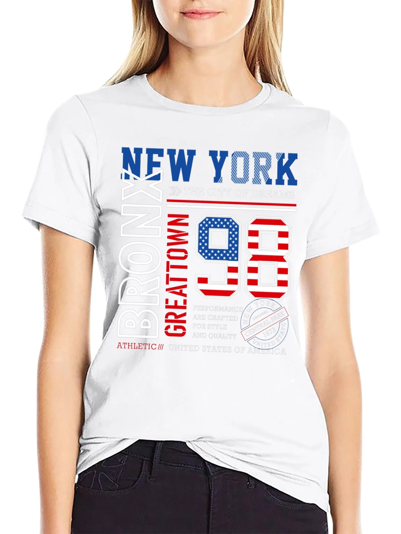 New York Bronx 98 Graphic Print T-Shirt