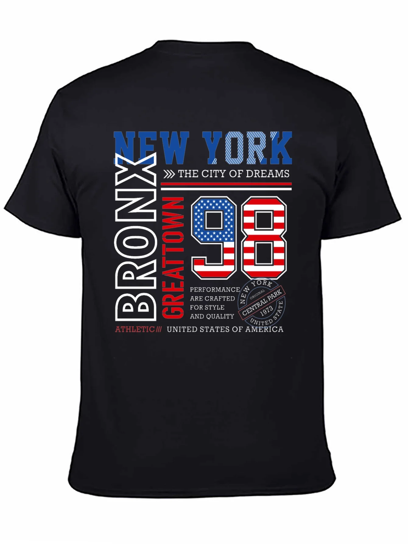 New York Bronx 98 Graphic Print T-Shirt