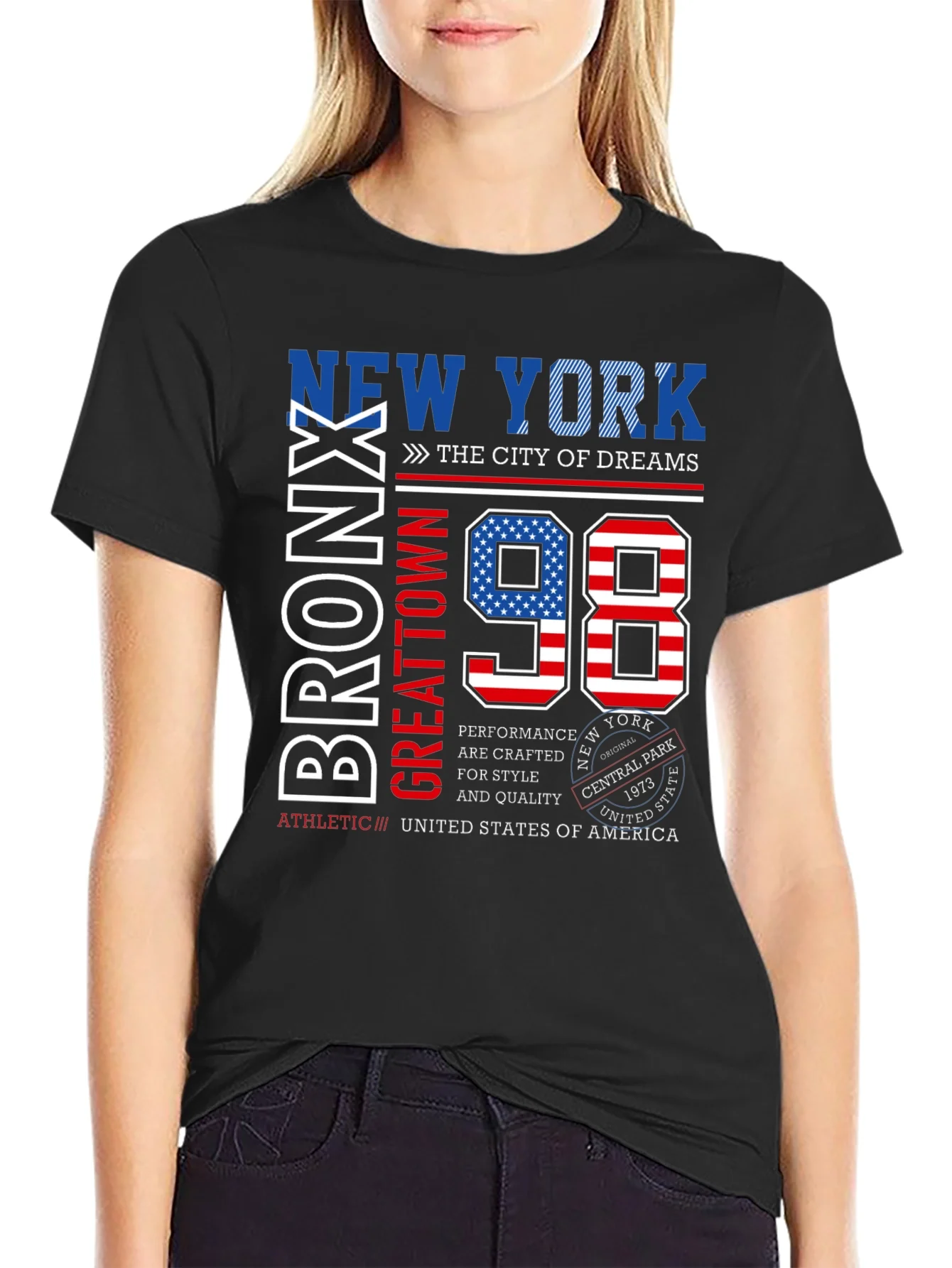 New York Bronx 98 Graphic Print T-Shirt