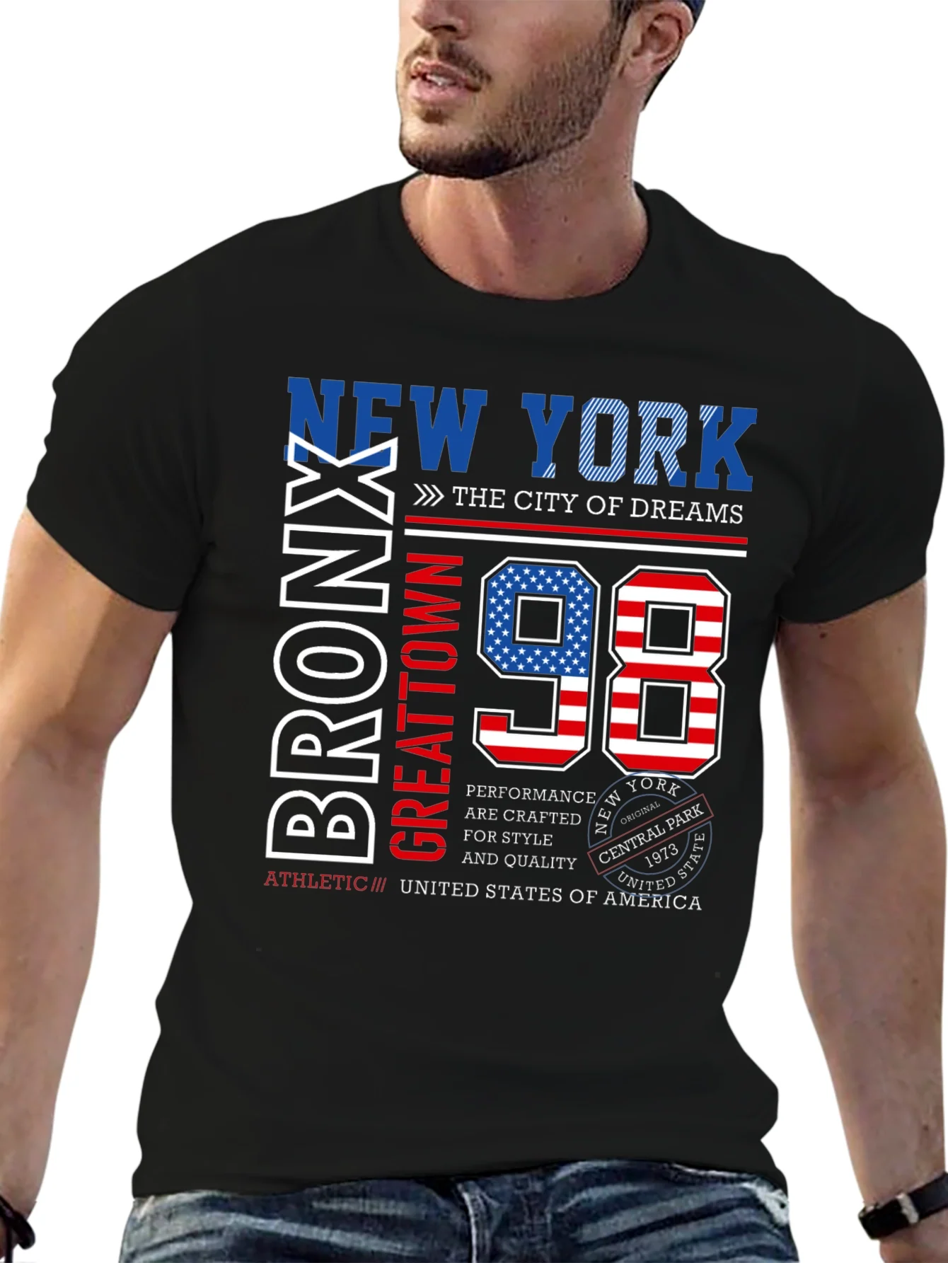 New York Bronx 98 Graphic Print T-Shirt