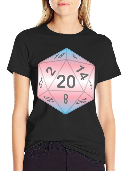 Trans Pride D20 T-Shirt - Tabletop Gaming Tee