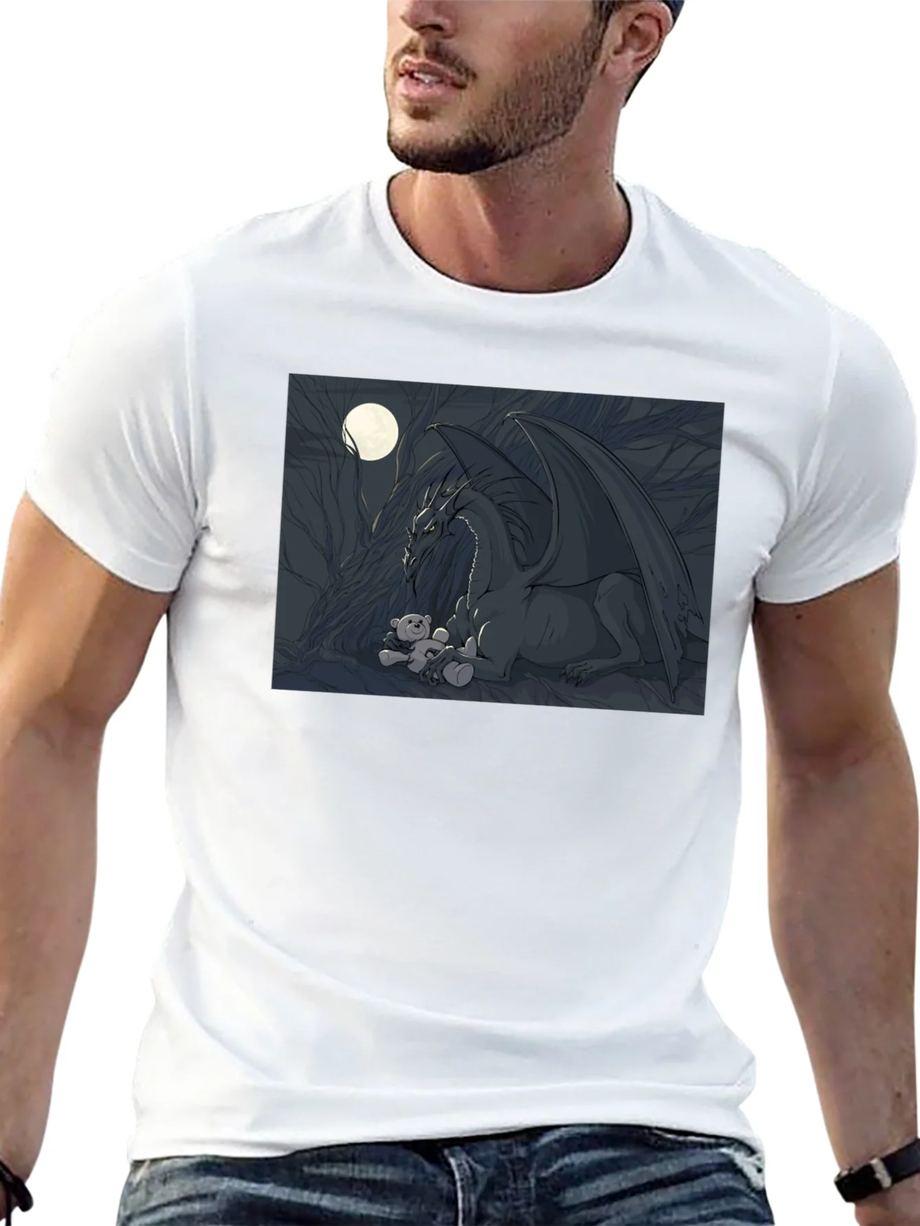 Dragon & Teddy Bear Graphic Tee
